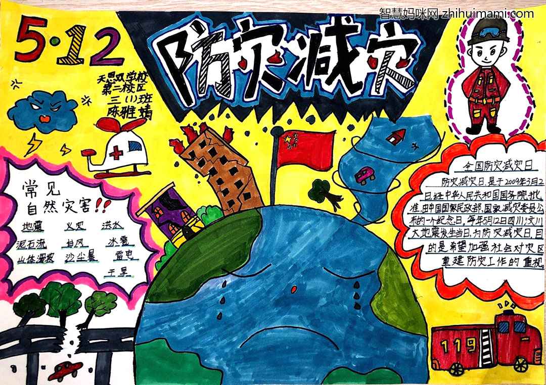 5.12防震减灾日手抄报绘画-图5