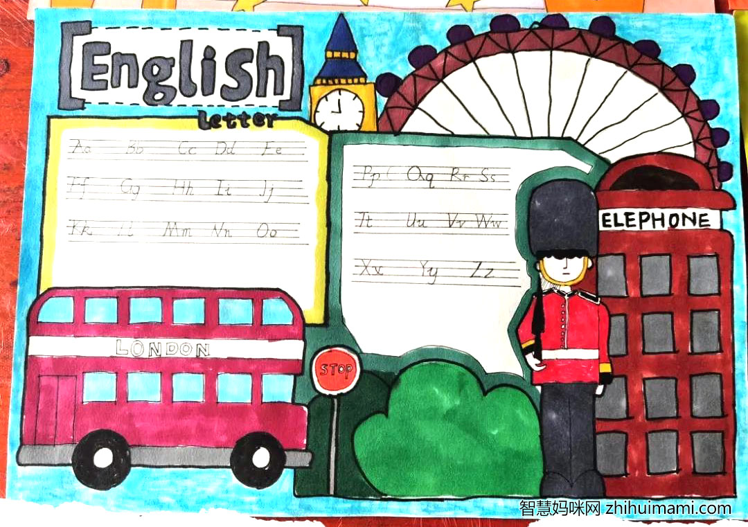 6张漂亮的英语手抄报绘画-图1