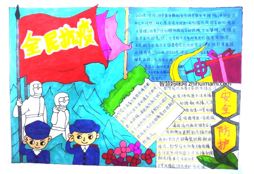 怎么画抗击新型冠状病毒的手抄报-图2