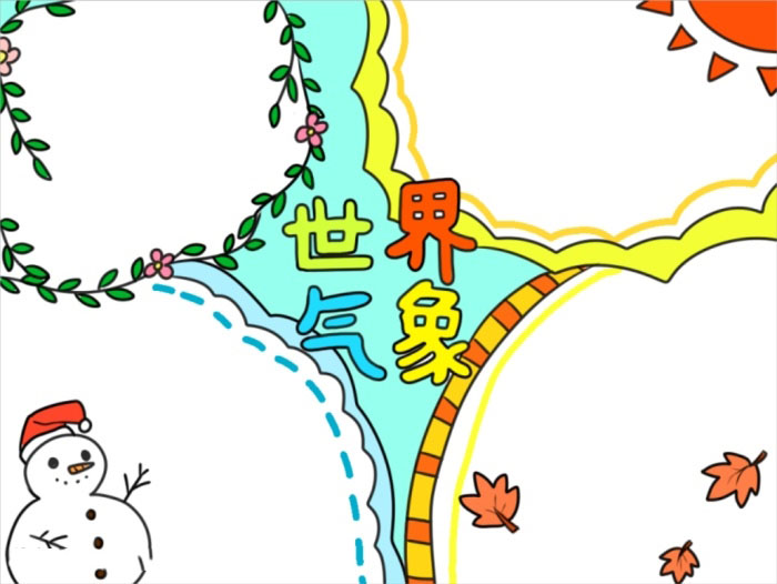 世界气象日手抄报教程-图4