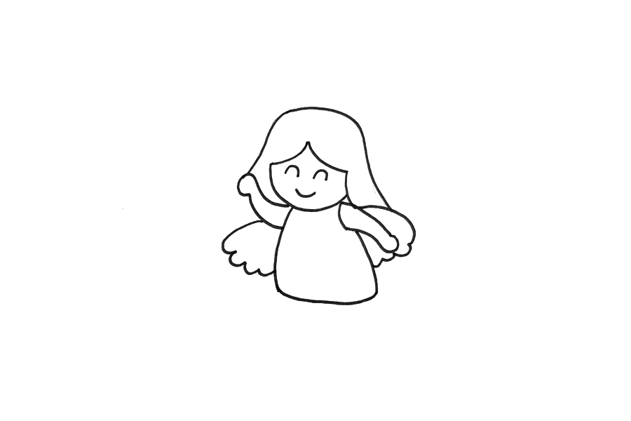 简单的天使怎么画-图2