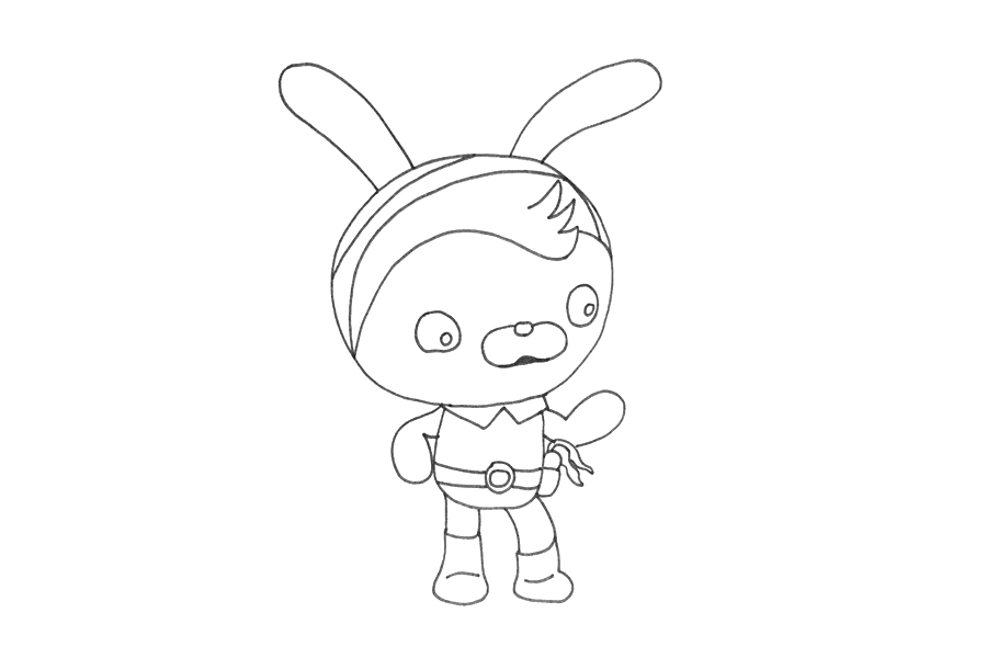 突突兔简笔画步骤-图3