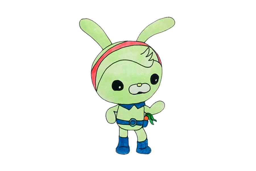 突突兔简笔画步骤