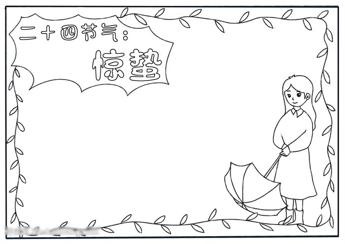 二十四节气惊蛰手抄报好画-图1