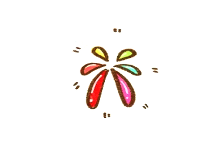 新年必备元素简笔画 烟花