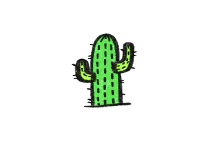 多肉植物简笔画 仙人掌