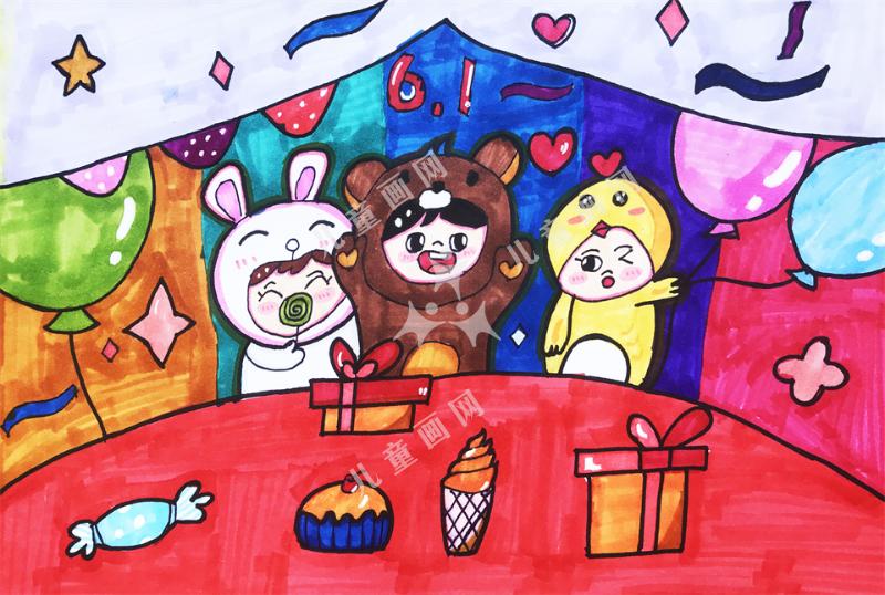 节日快乐创意画漂亮