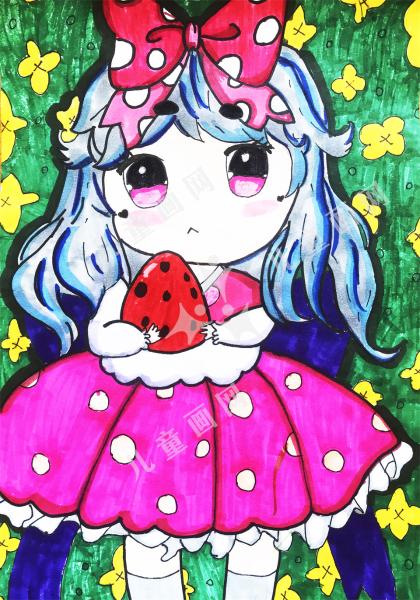 人物绘画-草莓女孩