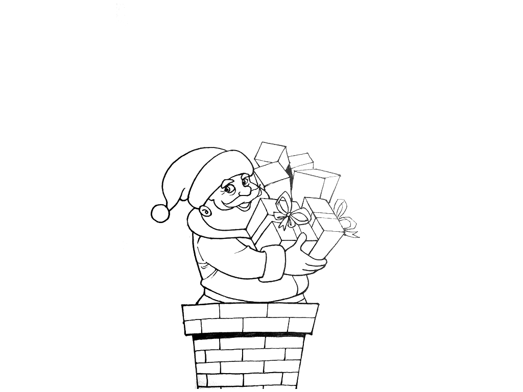 圣诞节圣诞老人主题简笔画-图3