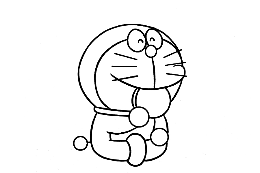 可爱的哆啦A梦怎么画-图6
