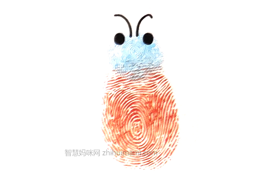 步骤3：画出蜜蜂的眼睛和触角。