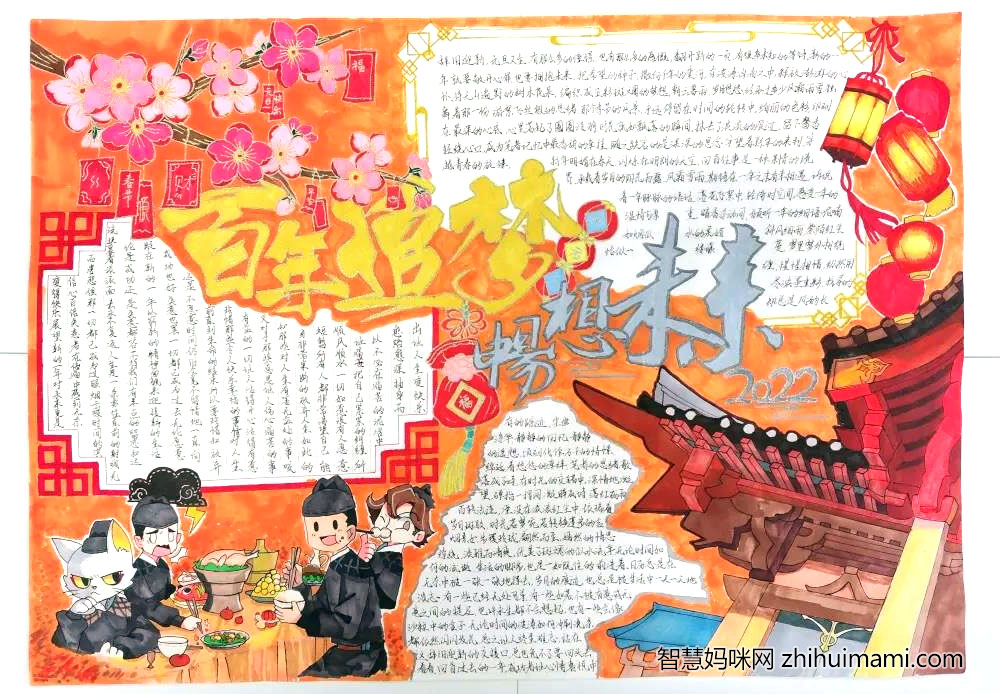 2022年“百年追梦 畅想未来”主题手抄报-图3