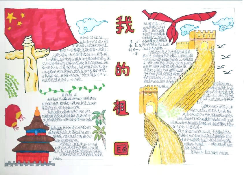 我和我的祖国手抄报绘画作品-图4