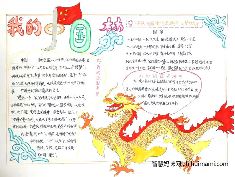 我和我的祖国手抄报绘画作品-图9