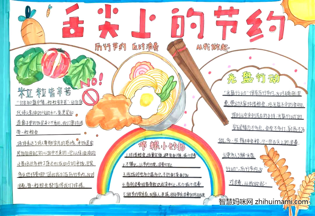 舌尖上的浪费手抄报这样来好看-图5