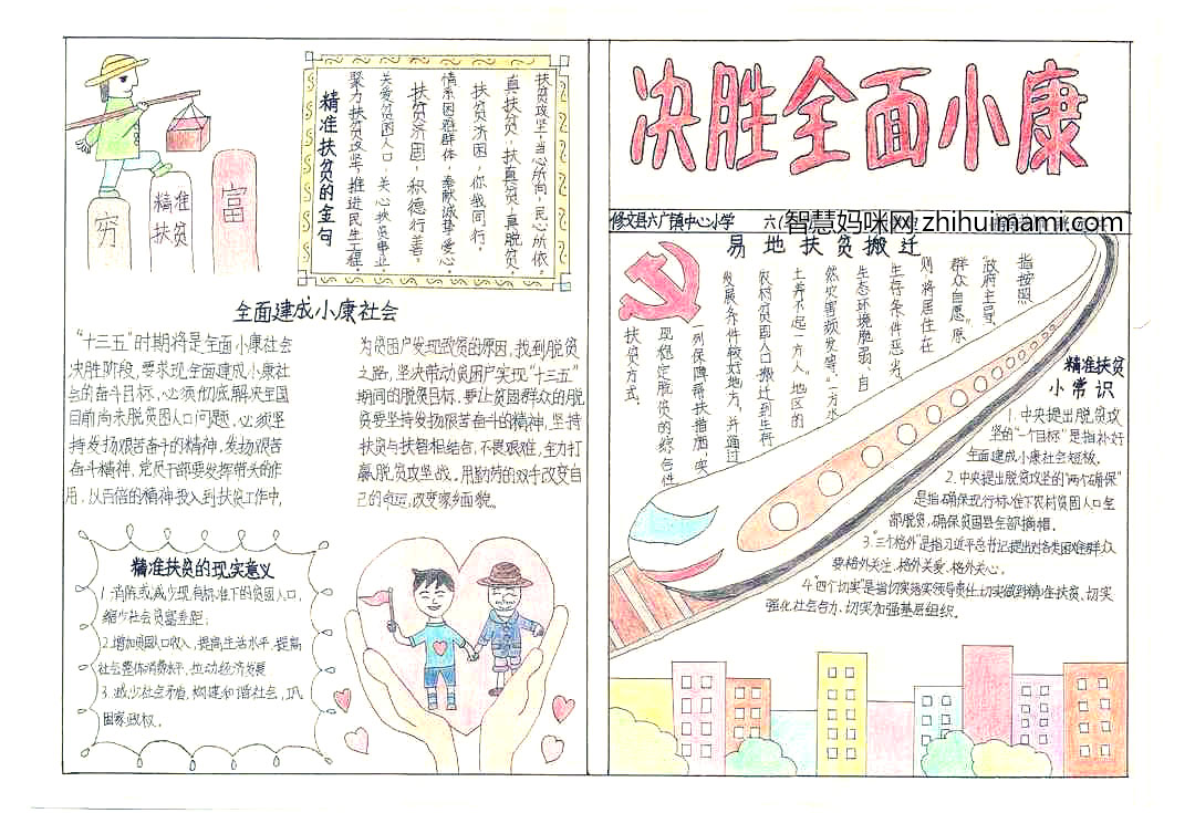 脱贫致富奔小康手抄报简单又漂亮-图4