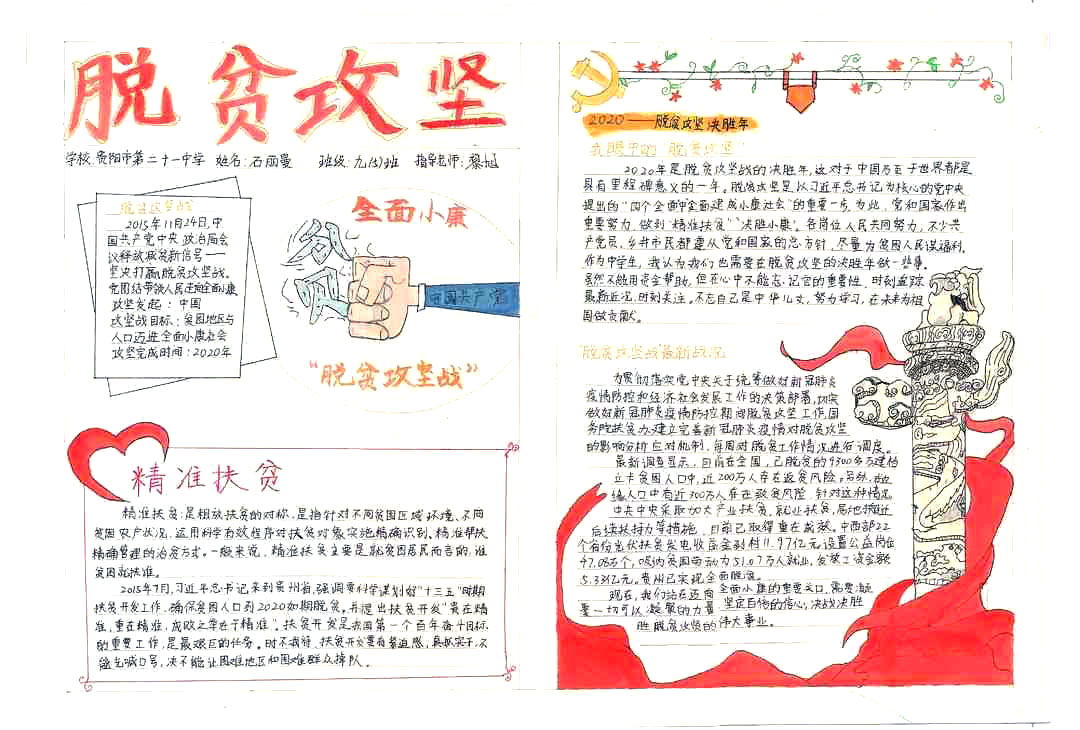 关于奔小康的手抄报绘画-图2