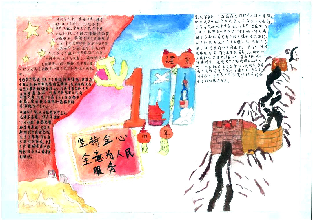 听党话跟党走手抄报简单又漂亮-图4