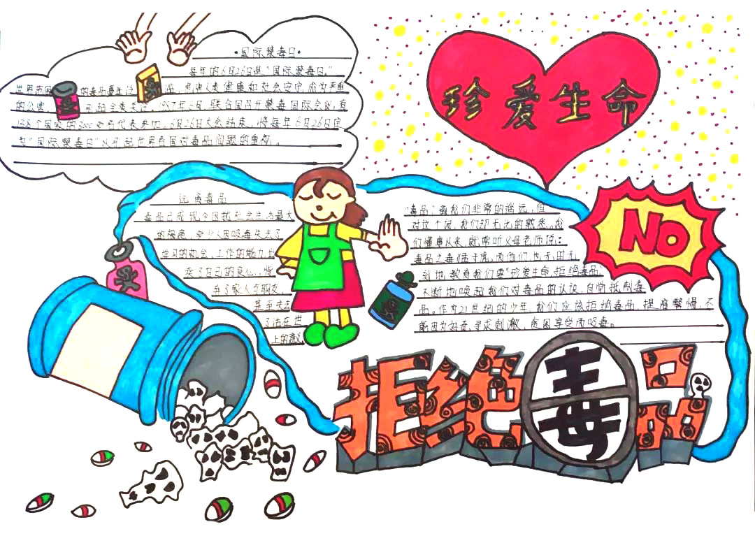 2022年禁毒宣传手抄报图片-图3