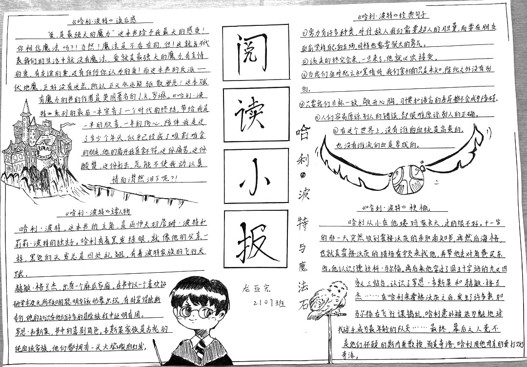 小学生语文读书手抄报绘画图片-图6