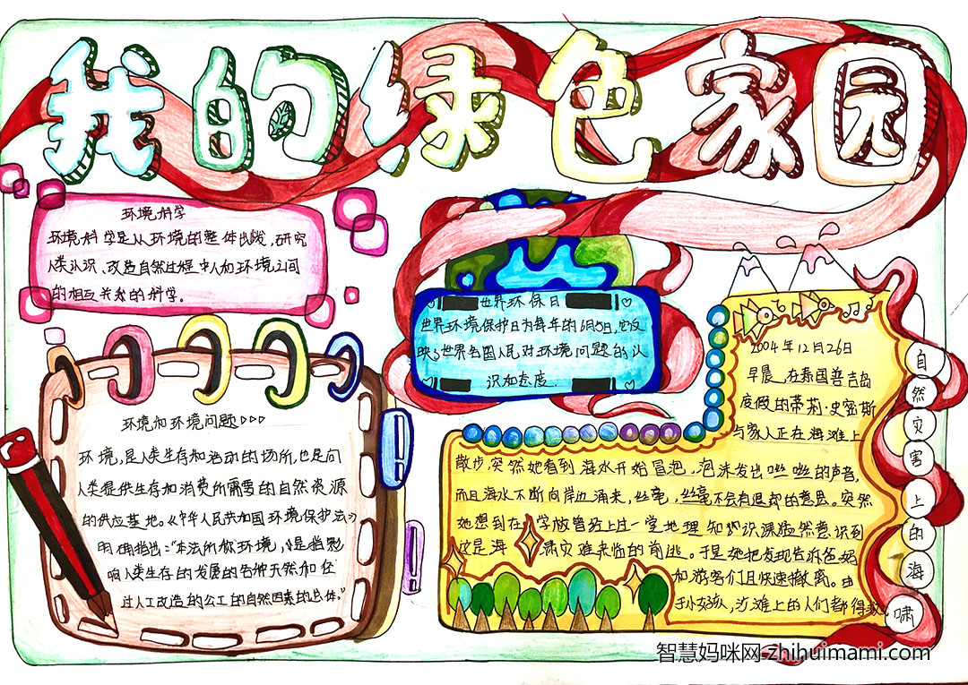 保卫绿色家园手抄报绘画-图2