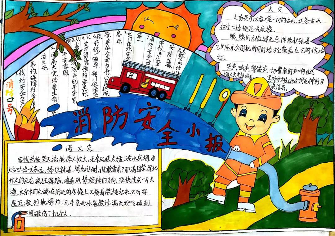 我是小小消防员手抄报怎么画-图8