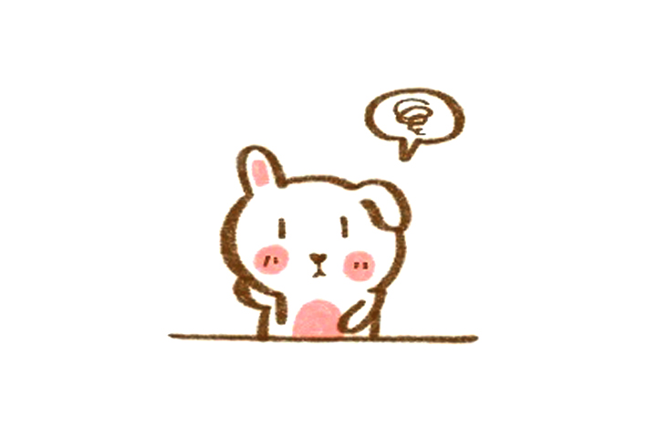 简单小兔子简笔画 思考小兔子