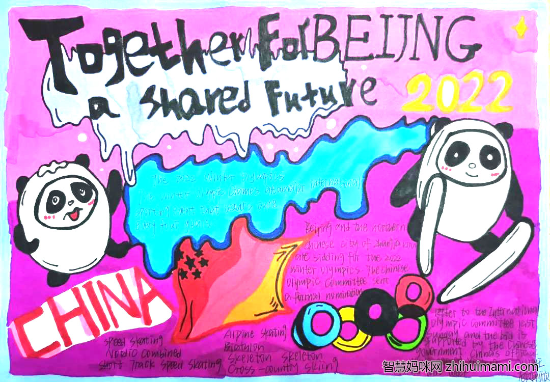 冬奥会英文手抄报一等奖作品-图2
