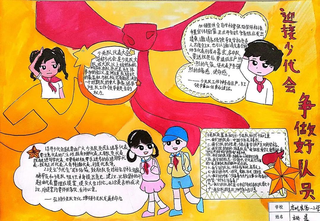 喜迎少代会手抄报——你好少代会-图5