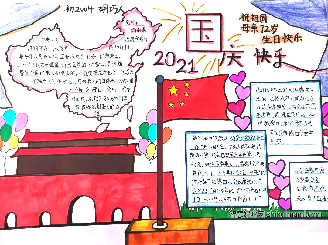 国庆72周年手抄报-厉害了我的国-图2
