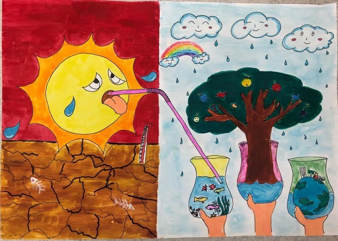 保护环境创意儿童画作品-图3