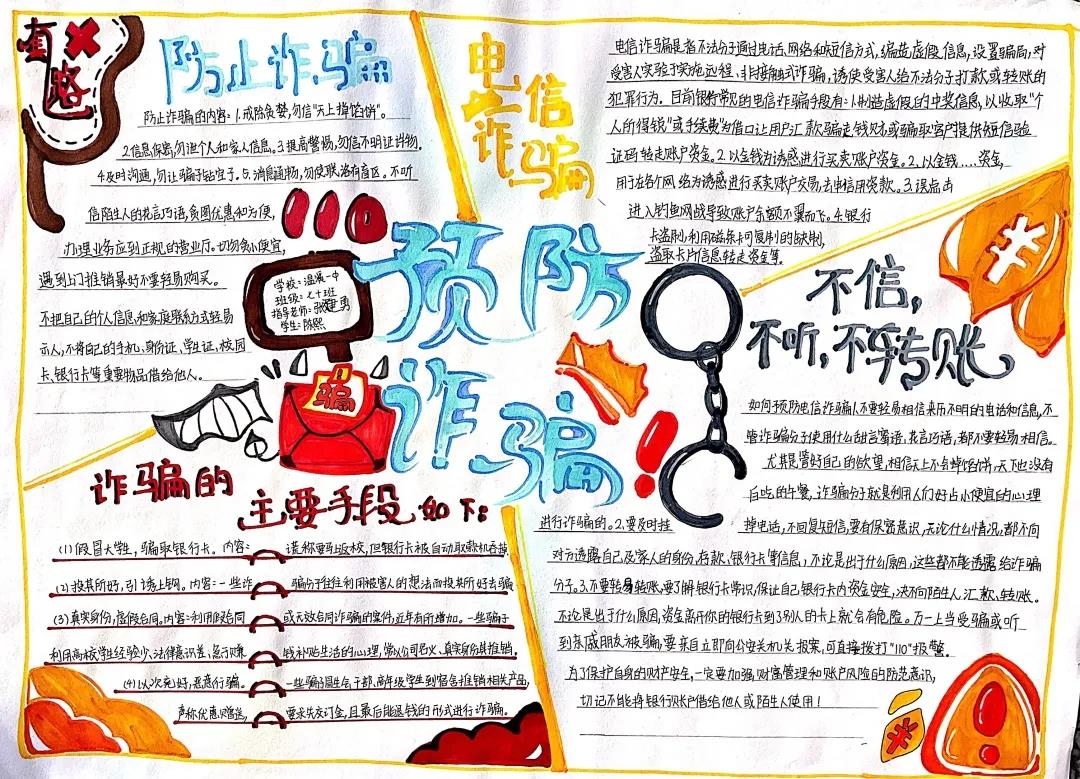 小学六年级反诈宣传手抄报-图1