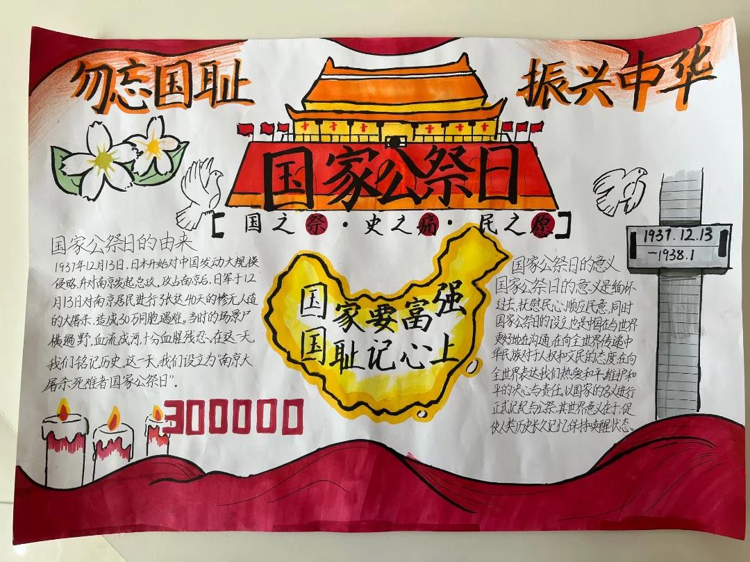国家公祭日手抄报教程-图3