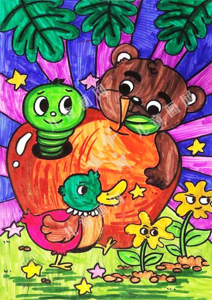 动物森林儿童画简单好画