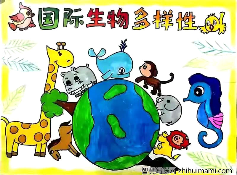 国际生物多样性儿童手绘