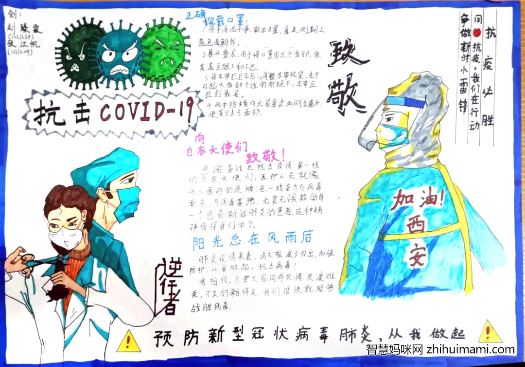 西安加油抗疫手抄报图片-图6