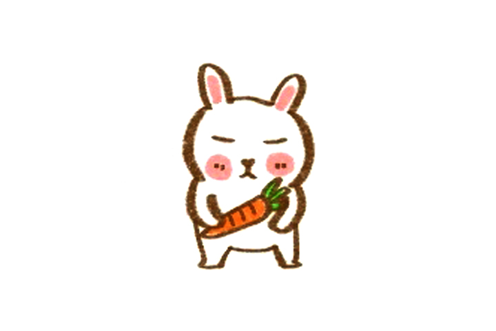 简单小兔子简笔画 胡萝卜和小兔子