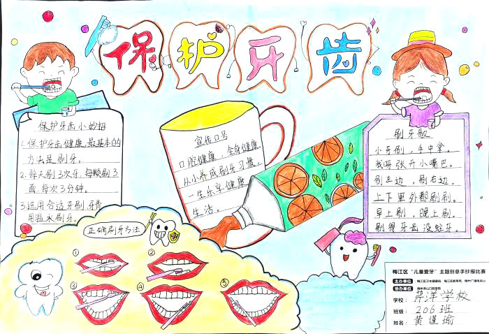 全国爱牙日小学生手抄报-图8