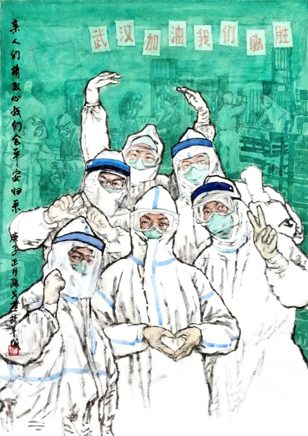 抗击疫情儿童创意画-图5