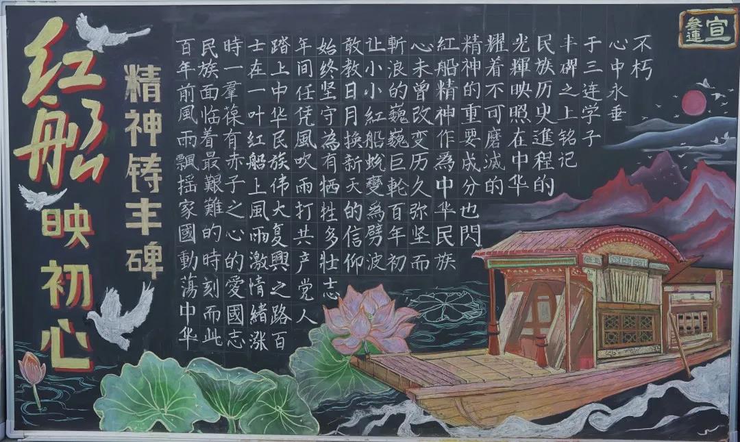 “军旗跟着党旗走，成才报国守初心”主题黑板报-图4