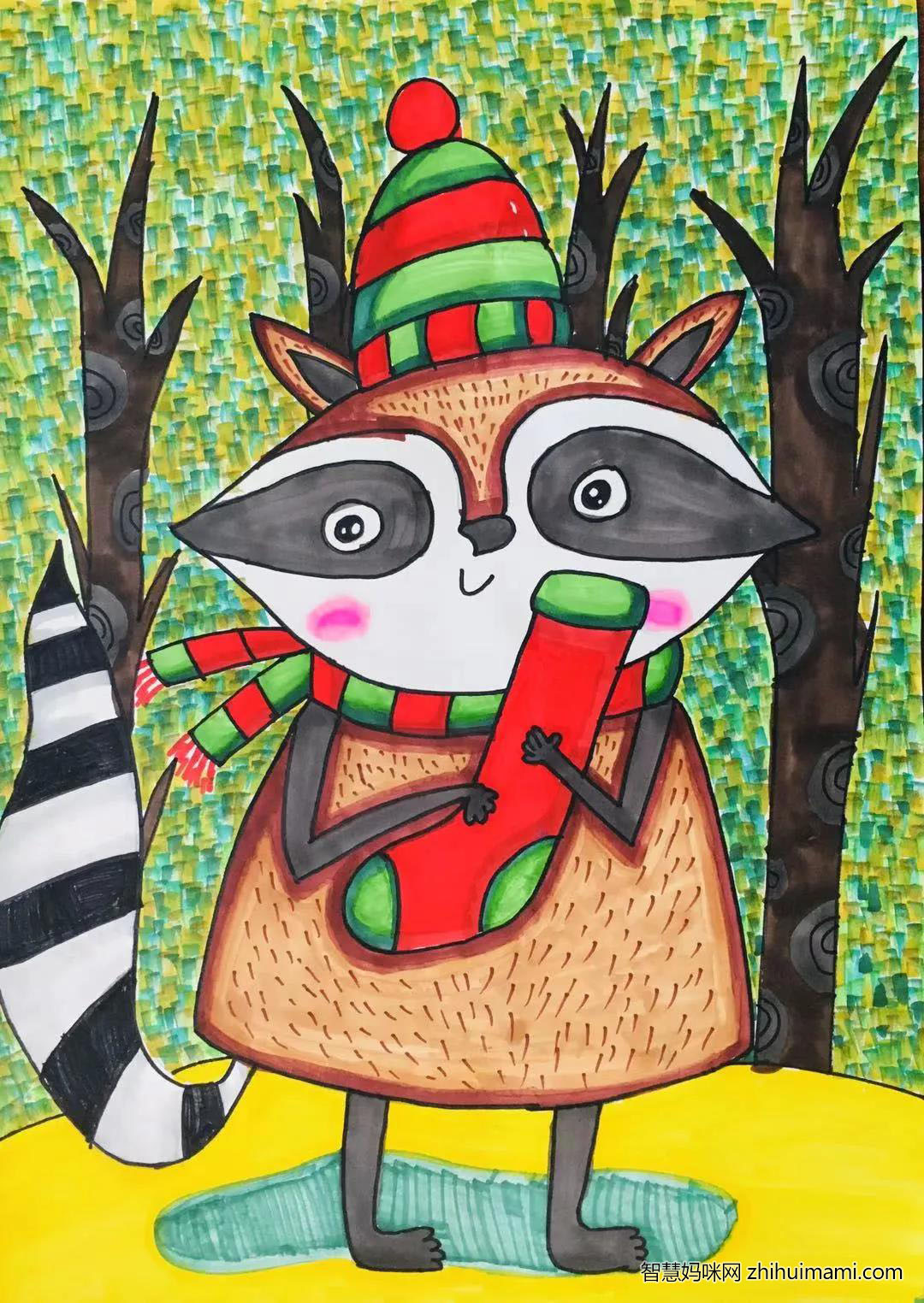 关于生物多样性的儿童画漂亮-图1