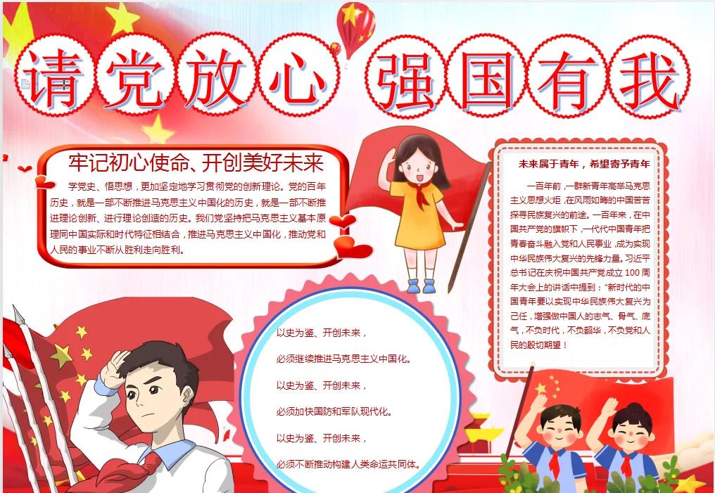 “青春少年、强国有我”主题手抄报-图6