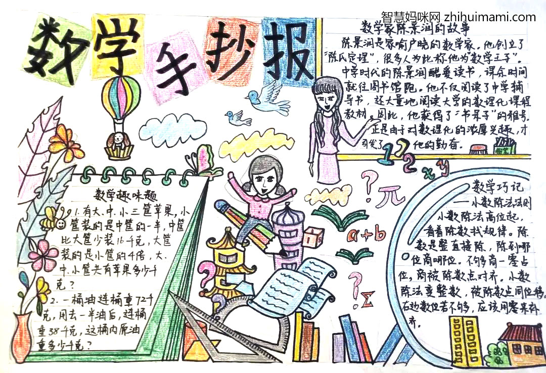 小学五年级数学手抄报-图3