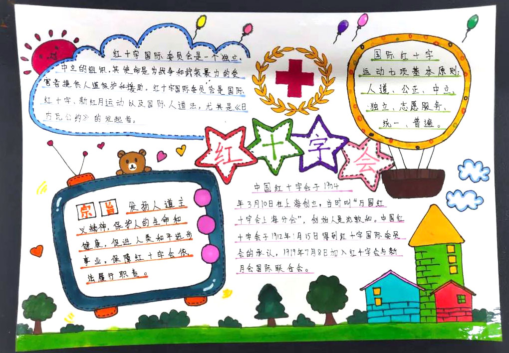 小学六年级世界红十字日手抄报-图1