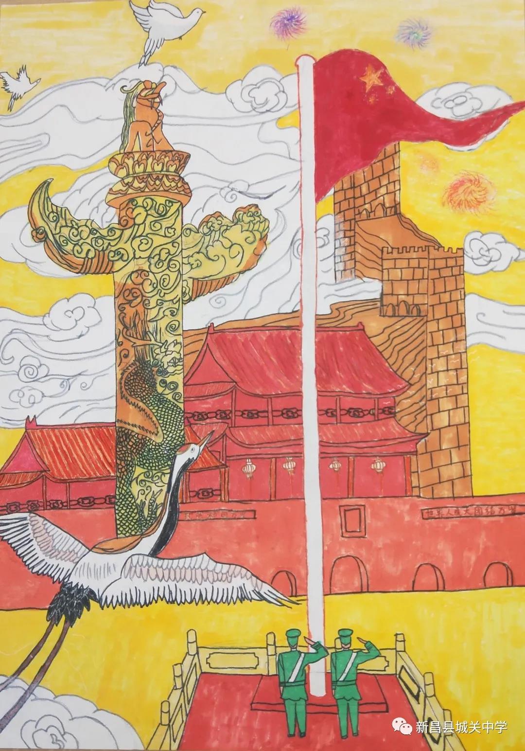 祝福祖国儿童画-图5