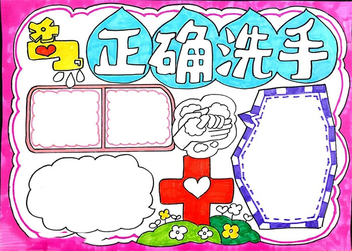 如何正确洗手的手抄报-图4