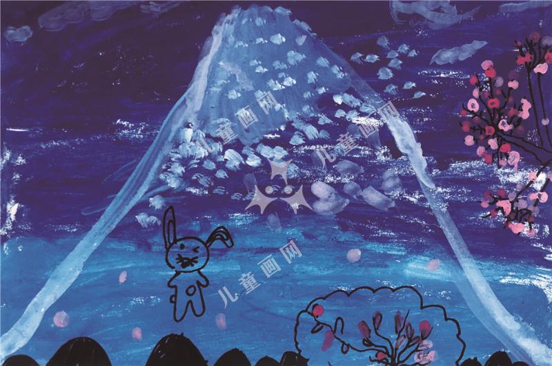 富士山创意画漂亮