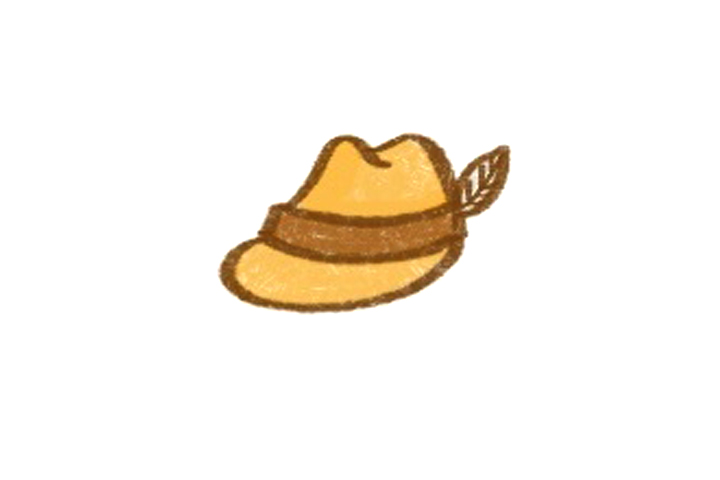 三步画出简单的帽子