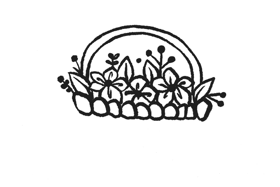 一篮小花简笔画画法步骤-图5