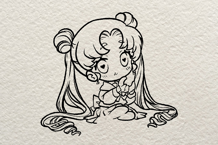 美少女战士简笔画-图6